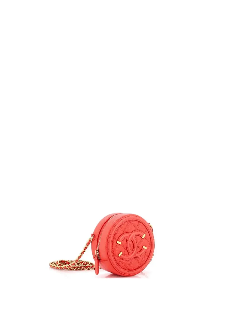 Chanel Filigree Round Clutch With Chain #287681C26B